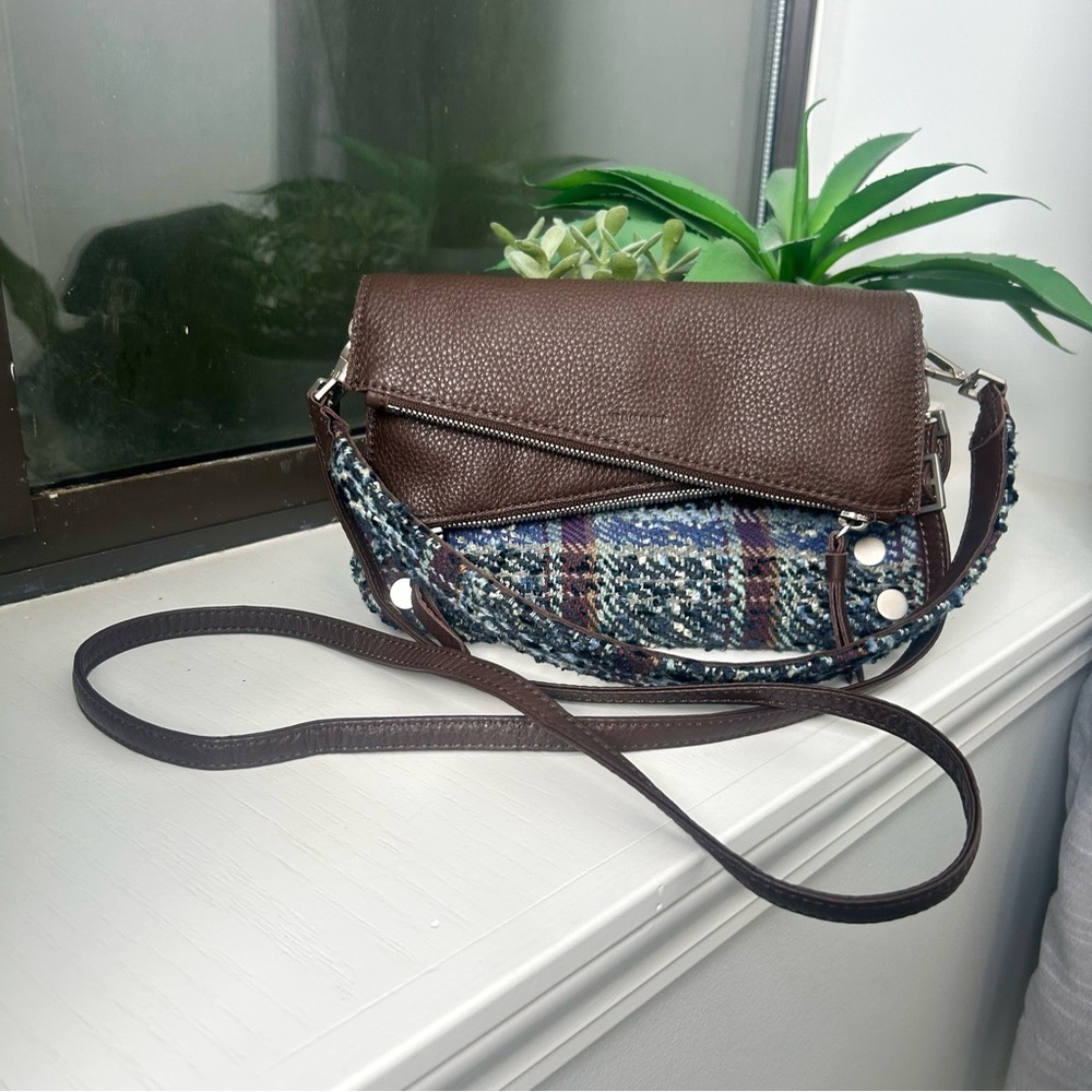 Hammitt Dillon Small Woven Waltz Leather Plaid Crossbody